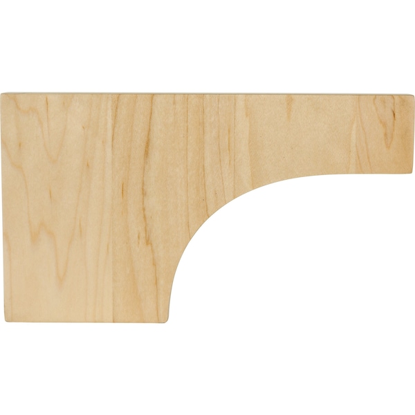 Hardware Resources 8" Wx7/8"Dx4"H Cherry Cove Pedestal Foot PFCOV-CH - main